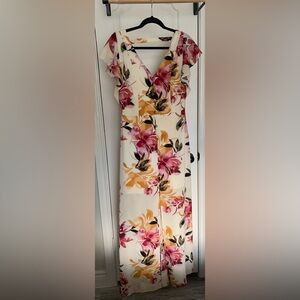 A.Byer White Floral Maxi Dress